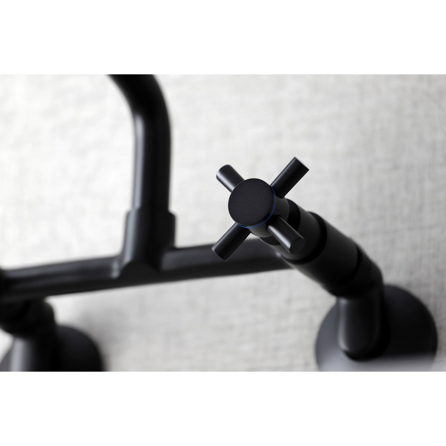 Kingston Sona KS423MB - Concord Two-Handle 2-Hole Wall Mount Kitchen Faucet, Matte Black — thumbnail 2